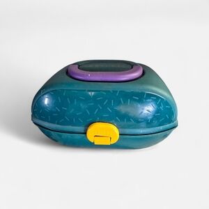 Vintage Rubbermaid Craft Sewing Box, Case For Make Up, Jewelry, Tools,Train 1980